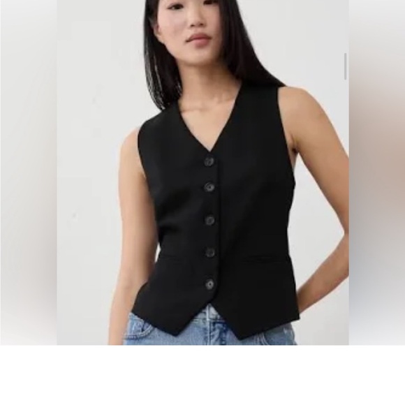 Banana Republic Black wool Vest size 18 - Picture 2 of 9